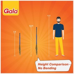 Gala No Dust Floor Broom- Freedom From Broom Dust- Bhusa 2-In-1 – Extendable