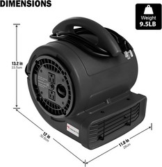 MOUNTO 1/5hp 650cfm mini Commercial Air Mover Carpet drying blower