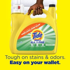 Tide Simply All-In-One Liquid Laundry Detergent, 182 Fl Oz (Pack of 1)