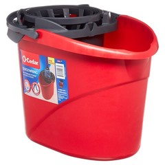 QuickWring 2.5 Gallon Mop Bucket with Wringer, Red