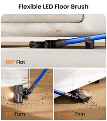 Nadaly Cordless Vacuum Cleaner 550W 45Kpa 65Mins Vacuum Cleaners For Home Stick