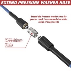 3/8″ Pressure Washer Quick Connect Kit, M22-14mm Swivel Fitting, 3/8″ Adapter…