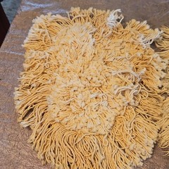 Vintage 3 COTTON COMMERCIAL DUST MOP HEAD ROUND HOLE U SHAPE SPLIT POCKET USA