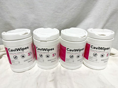 LOT OF 4 Metrex CaviWipes 13-1100 Disinfecting Wipes Towelettes 160ct Exp 2028