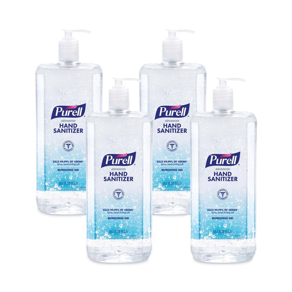 PURELL 501504CT 1.5 L Hand Sanitizer Refreshing Gel – Clean Scent (4/Carton) New