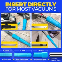 Holikme 2 Pieces Dryer Vent Cleaner Kit, Lint 2 Count (Pack of 1), Blue
