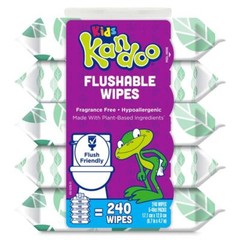 Kids Sensitive Flushable Cleansing Wet Wipes Potty Training Aid 240 Wipes