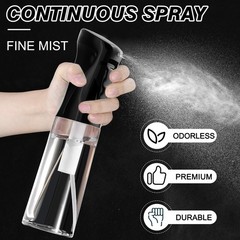IMPORX Continuous Spray Bottle for Hair (10.1oz/300ml) 2 Pack Black/White