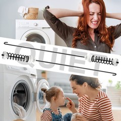 W10780048 Washer Suspension Rod Kit 23.6 x 1.2 x 1.1 inches, Black-and-white