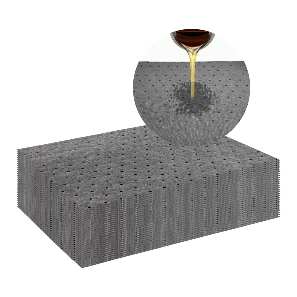 30 PCS Oil Absorbent Pads, 13″ X 10″ Weight Dimpled Pad Polypropylene Mat for Oi