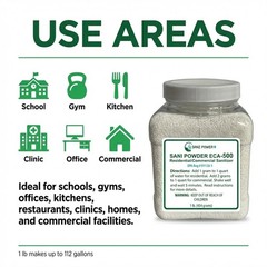 Hypochlorous Acid Granules 1-Pound Commercial Disinfectant 56-112 Gallons