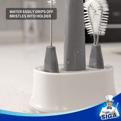 MR.SIGA Water Bottle Brush Cleaning Set with Storage Holder, Cleaning Brushes fo