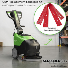 OEM Squeegee Blade Set Kit for IPC Eagle CT15 – 14″ Floor Scrubber