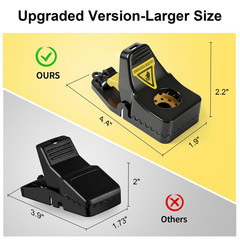 6-Pack Mouse Traps, Small Trap Indoor for – 610, black + yellow