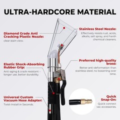USA transport Carpet Extractor Kit with Upholstery Cleaning Wand Hose Adapter