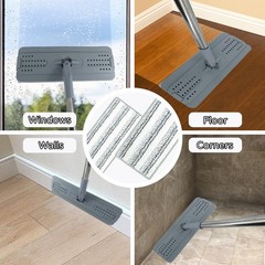 12 Pack Microfiber Mopping Pads Compatible with 12 Count, White and Gray