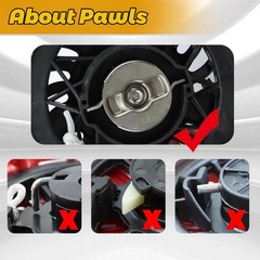WOTIAN Recoil Pull Starter Assembly Compatible with Predator 420cc, Black