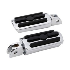Chrome Foot Pegs Footrests for Harley FXBB Street Bob 107 2018-2025