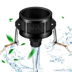 Dianrui 2 Inch Black 275 330 Gallon IBC Tote Tank Drain Adapter