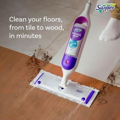 Swiffer PowerMop Multi-Surface Mop Kit for Floor Cleaning, Purple and White