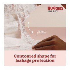 Huggies 56433 Snug and Dry 12 lbs. to 18 lbs. Diapers – Size 2 (116/Carton) New