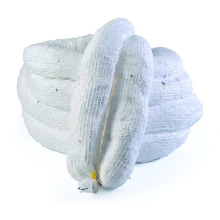 Brady Spc5510 Sorbent Boom, 32 Gal, 5 In X 10 Ft, Oil, White, 2 Pk