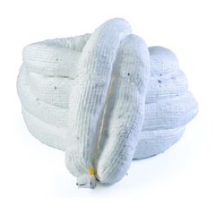 Brady Spc5510 Sorbent Boom, 32 Gal, 5 In X 10 Ft, Oil, White, 2 Pk