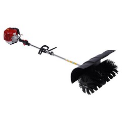 52cc Gas Power Hand Held Sweeper Broom Driveway Turf Artificial Grass Snow Clean