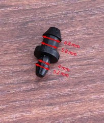 Sowaka 50 Pcs Drip Irrigation Plugs Plastic Black 1/4 Inch Tube End