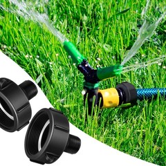Zonon 2 Pieces 275 330 IBC Tote Tank Adapter Garden Hose Drain 2 Inch, Black