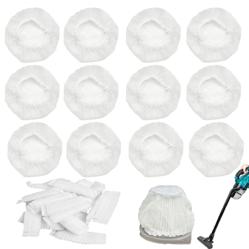 UtySty 100 Pack Hand Vacuum Filter Cover 10*7 cm/3.94*2.76 in, White