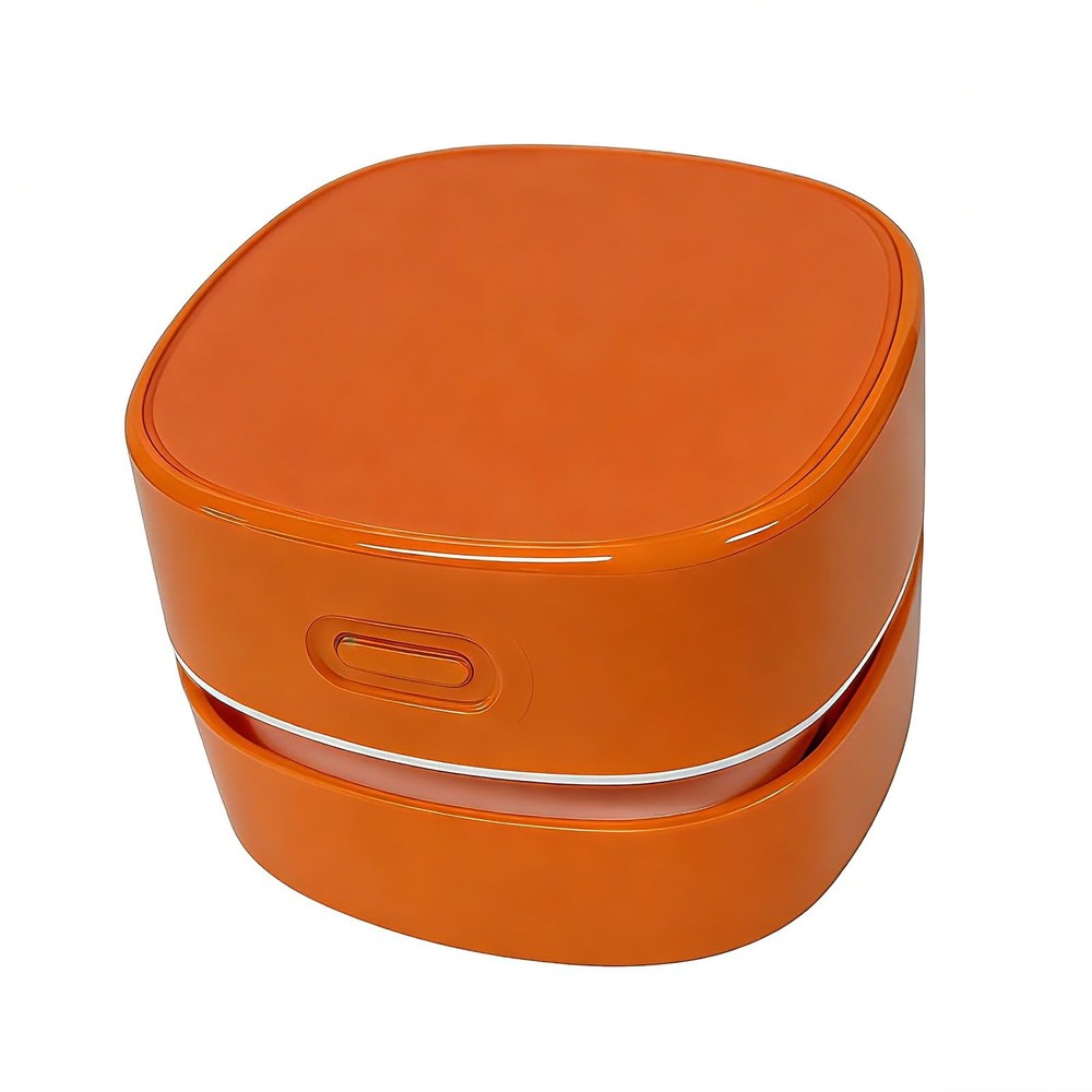 Vishui Mini Desk Vacuum Cleaner, Rechargeable Cordless Handheld Crumb Orange