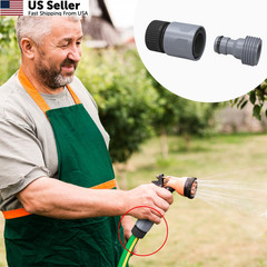 Hourleey Garden Hose Quick Connector 3/4 Inch Plastic Black, Gray