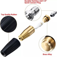1/4″ High Pressure Washer Rotating Turbo Nozzle Spray Tip 4.0 GPM 4000PSI Quick