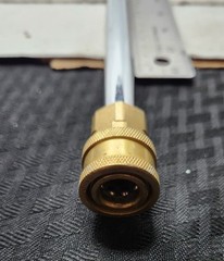 21″ PRESSURE WASHER QUICK CONNECT + 3/4″ THREADED LANCE SPRAY WAND EXTENSION ROD