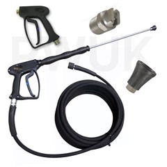 20M KARCHER HDS 501 550 551 558 601 HEAVY DUTY HOSE TRIGGER GUN LANCE NOZZL SET