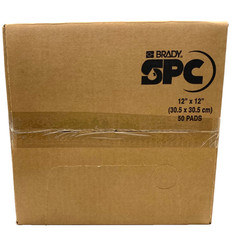 Brady SPC Absorbent Pads 12″ x 12″ Blue Oil Fluid Spill Pads Qty 50 NEW
