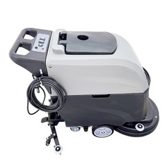 110V Commercial Auto Floor Scrubber Machine 10.6Gal+13.2Gal Wire Type Scrubber