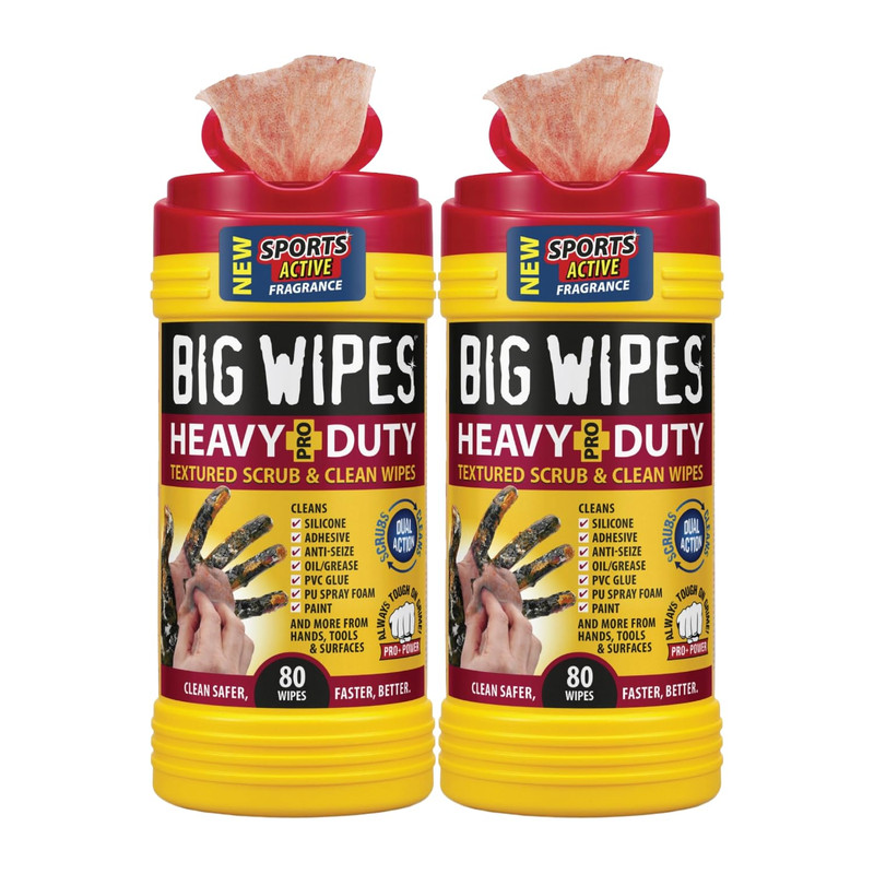Big Wipes Heavy Duty Industrial Hand Cleaning Wipes Textured Scrubbing