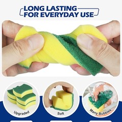 Kitchen Cleaning Sponges,24 Pack Eco Non-Scratch for 24 pack, Yellow