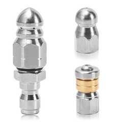 Sewer Jetter Nozzle Kit, 3-Pack Stainless Steel Jet Nozzles 3 Pack,
