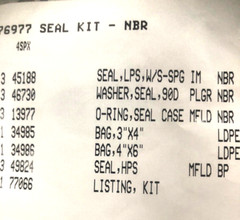 Cat Pumps 76977 OEM Seal kit 4SPX Pumps 4SPX32G1I