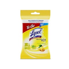 Lysol Disinfecting Wipes To Go 5 Pack 15ct Lemon Lime Travel Size Kills 99.9%