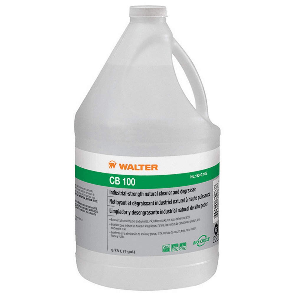 WALTER SURFACE TECHNOLOGIES 53G165 Cleaner/Degreaser,3.78L,Clear,Industrial 45FC