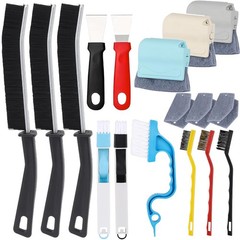 Window Cleaner Set, 17Pcs Door Tracks Groove Crevice Cleaning Colors