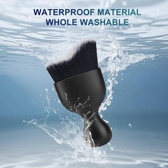 2-Piece Car Interior Detailing Brush Set with Soft Bristl Color: Black & White