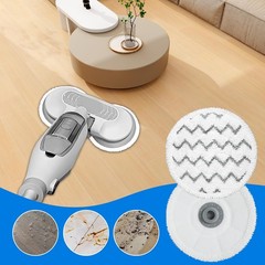 Gabrella 6 Pack 3897A Rotating Steam Mop Pads Replacement Compatible White