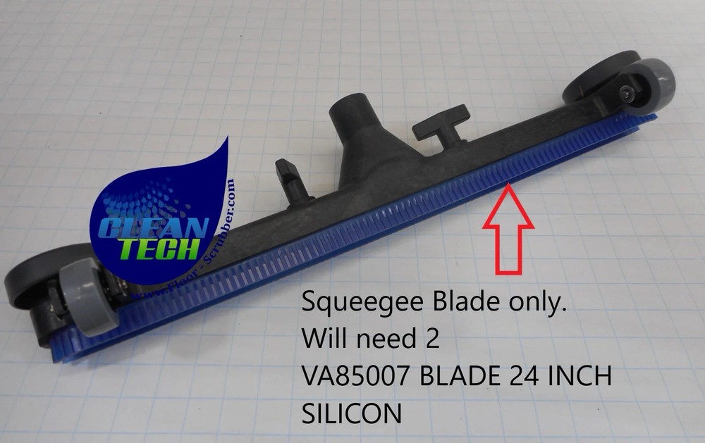 BLUE SQUEEGEE BLADE FOR SHOVELNOSE WET VACUUMS, 24″, VIPER VA85007,