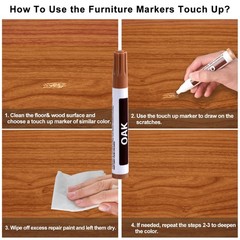 Laminate Vinyl Floor Repair Kit with Heat Pen, 11 Colors Hardwood Black