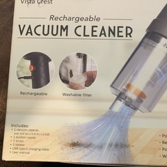 Vista Crest Rechargeable Handheld Vacuum, Blower, Washable Filter, Attachments